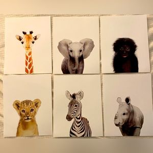 Cute Safari nursery prints (6 in total)